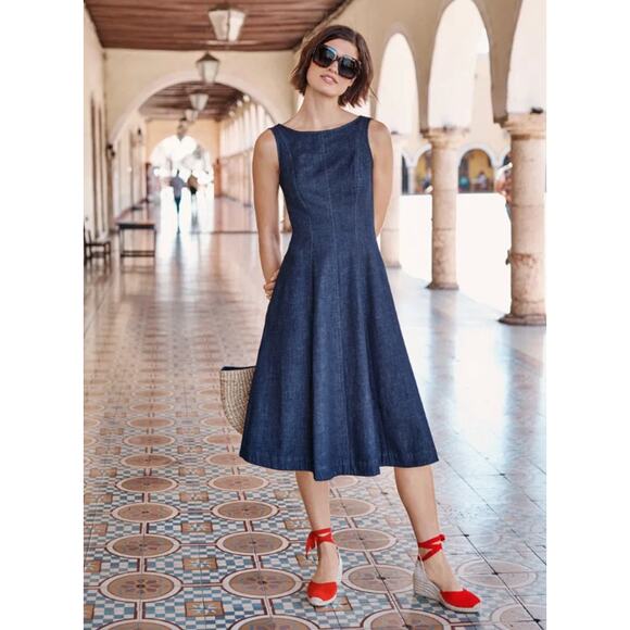 Boden Dresses & Skirts - Boden Penelope Denim Midi Dress 10 Medium